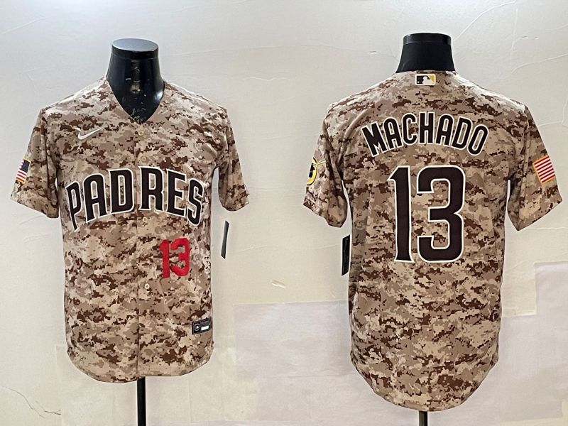 Men San Diego Padres 13 Machado Camo Game 2025 Nike MLB Jersey style 9